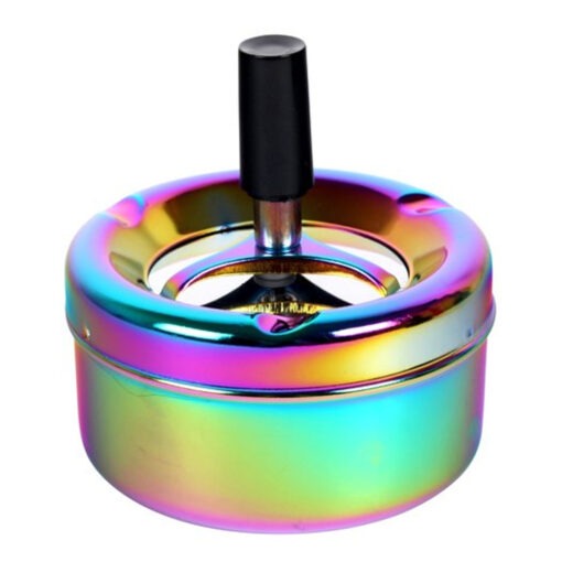 Drehaschenbecher Shiny Ashtrey Rainbow 9cm kaufen im Headshop Schweiz