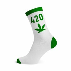 We Love Socks 420 Leaf Weiss Grün Socken Hanfblatt kaufen online Schweiz günstig