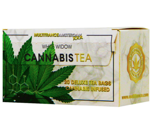 Cannabis Tea Tee White Widow 20 Teebeutel mit Hanfextrakt und Grüntee kaufen online Shop Schweiz