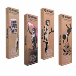 G-Rollz Banksy’s Graffiti Unbleached KingSize Extra Thin Papers mit Tips