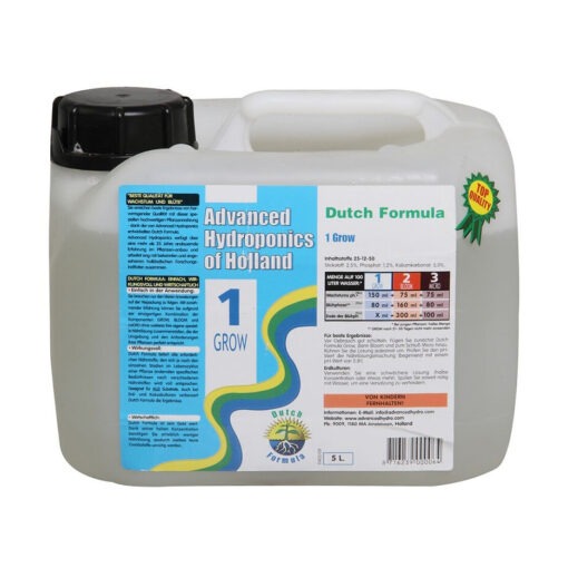 Advanced Hydroponics Dutch Formula 1 Grow Wachstumsdünger 5L