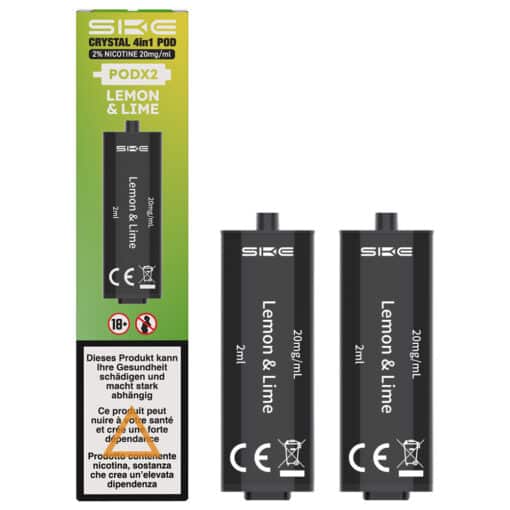 SKE Crystal - 2x2ml Pods (20mg) - Lemon and Lime